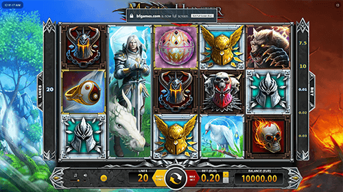 The “Magic Hunter” slot by BF Games has a 5x3 reel layout and 20 fixed paylines