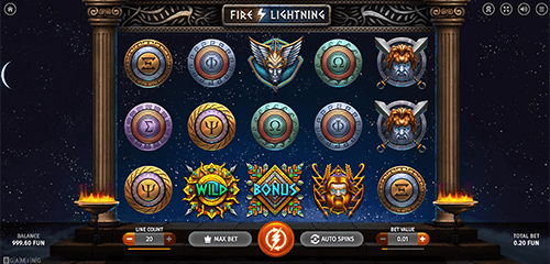 “Fire Lightning” is a beautifully crafted slot by BGaming with 20 pay lines