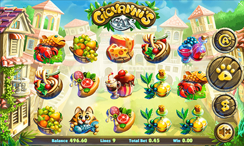The Giovanni’s Cat slot by Connective Games has a classic 5x3 reel layout