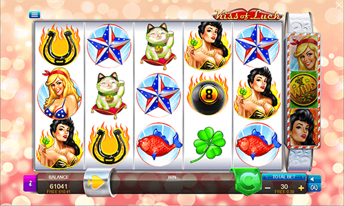 Kiss of Luck is a 5x3 slot by Connective Games with many bonus features