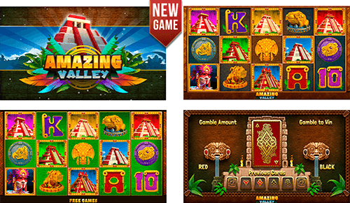 The “Amazing Valley” slot by DLV has a 20 pay lines and a reel layout of 3x5