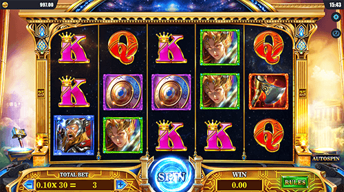 The DreamTech slot “Wrath of Thor” features 25 pay lines