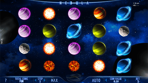 The “Nebula” slot by Espresso Games offers 1344 winning combinations