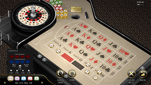 The “Poker Roulette” by Espresso Games is an interesting variant of the popular casino table game