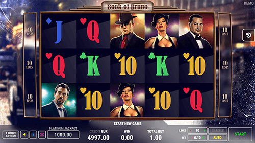 The “Book of Bruno” is a 3x5 slot game by FAZI with 10 paylines