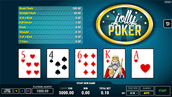 “Jolly Poker” is the only video poker title produced by FAZI