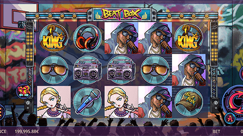 “Beat Box” is a 5x3 slot game by Gamatron with 40 pay lines