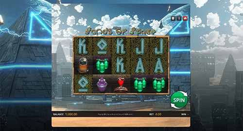“Sands of Space” is a Genii slot with 20 fixed paylines