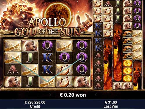 The Greentube slot “Apollo God of the Sun” has 2 types of layouts - 5x5 and 12x5