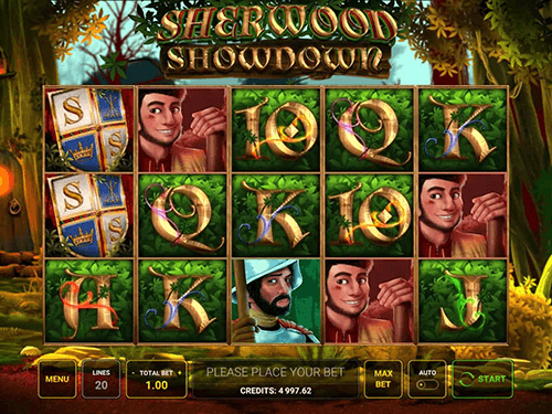 The “Sherwood Showdown” slot from Greentube has 20 paylines