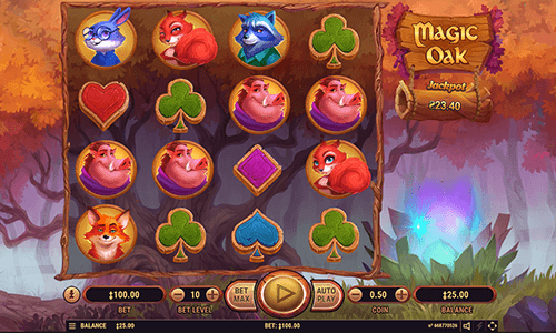 “Magic Oak” is a fantasy-type Habanero slot with 4x4 layout and 20 pay lines