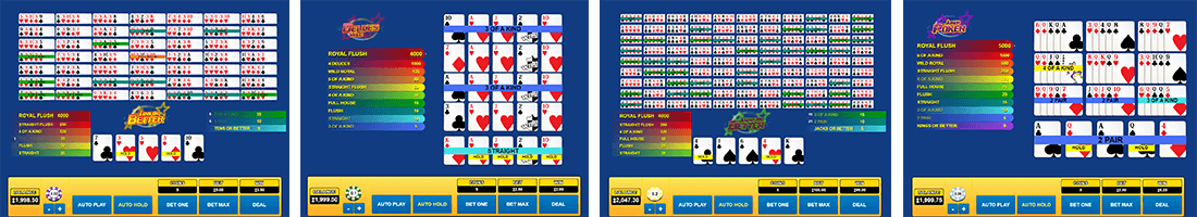 The Habanero video poker titles are simple but their playability is great