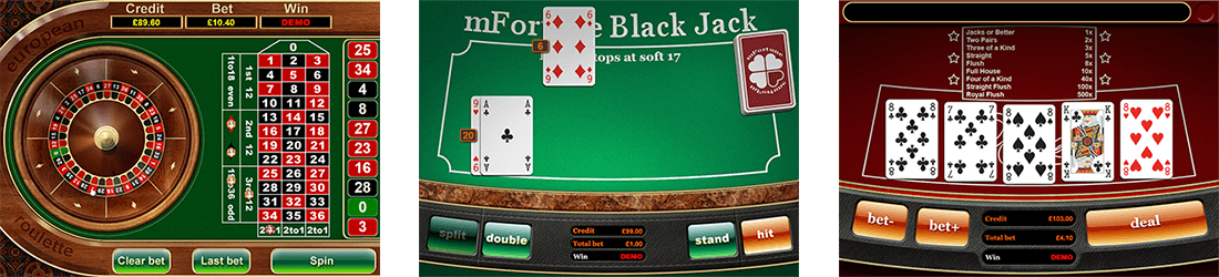 Intouch Games offers four table games