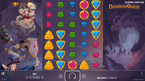 “Dungeon Quest” is a slot from Nolimit City with 7x5 reel layout