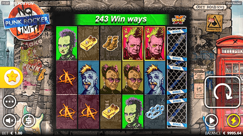 “Punk Rocker” is a Nolimit City slot with up to 46,656 win ways