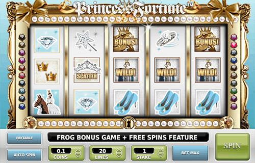 “Princess Fortune” is a slot by Omi Gaming with 3x5 reel layout and 20 pay lines