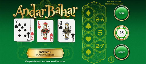 “Andar Bahar” is a card game by OneTouch and it's one of the most popular ones in India