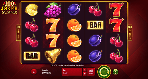 “100 Joker Staxx” is a slot from Playson with 4x5 layout and 100 pay lines