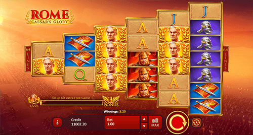 The Playson slot “Rome Caesar’s Glory” offers players 64 ways to win