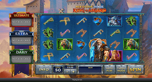 The “Age of the Gods: King of Asgard” slot by Playtech has 50 pay lines