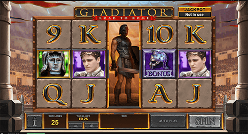 “Gladiator: Road to Rome” is a 5x3 patterned slot game by Playtech