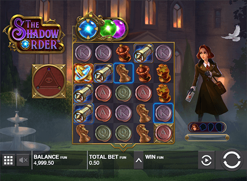 “The Shadow Order” is a slot from Push Gaming with a 5x5 layout