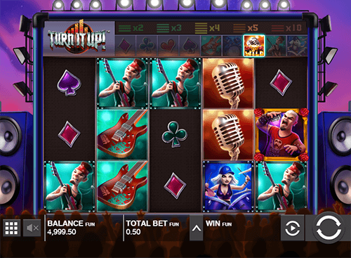 The Push Gaming slot “Turn it Up!” has an increasing multiplier - up to x5