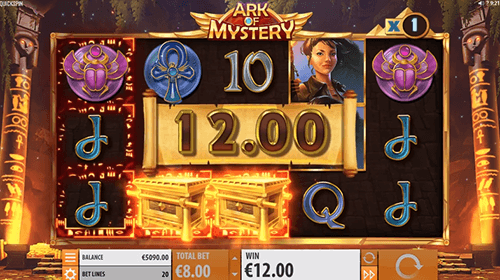 “Ark of Mystery” is a Quickspin slot with 20 bet lines and a multiplier symbol