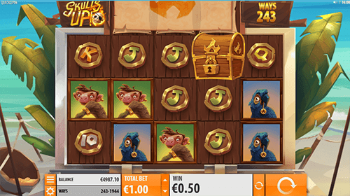“Skulls UP!” is a pirate-themed Quickspin slot with up to 1,944 win ways