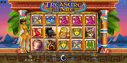 Rival's slot game “Cleopatra’s Coins” features a 5x3 reel layout and 50 pay lines