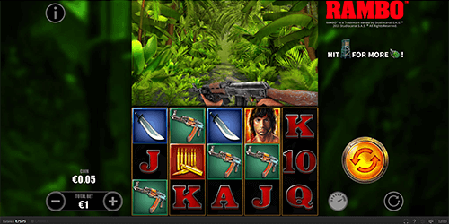 Skywind's slot game “Rambo” features a classic 5x3 reel pattern and 20 pay lines