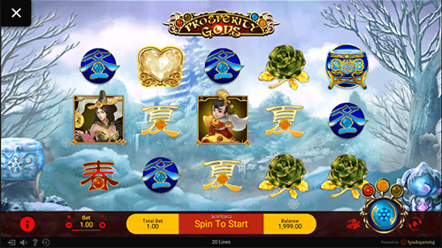 “Prosperity Gods” is a great 3x5 slot title by Spadegaming with 20 paylines