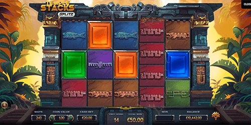 “Temple Stacks” is an Yggdrasil slot game with up to 248,832 ways to win