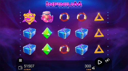 “Infinium” slot by Zeusplay gives the opportunity to win up to 15 free spins